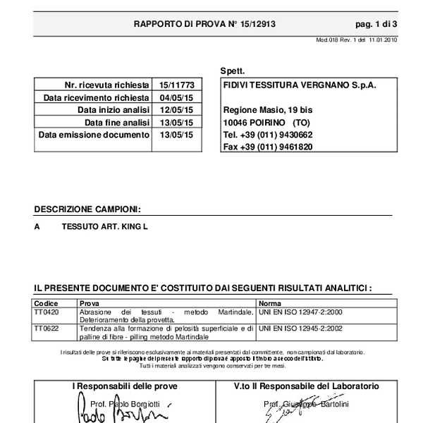 pastel - pilling UNI EN ISO 12945